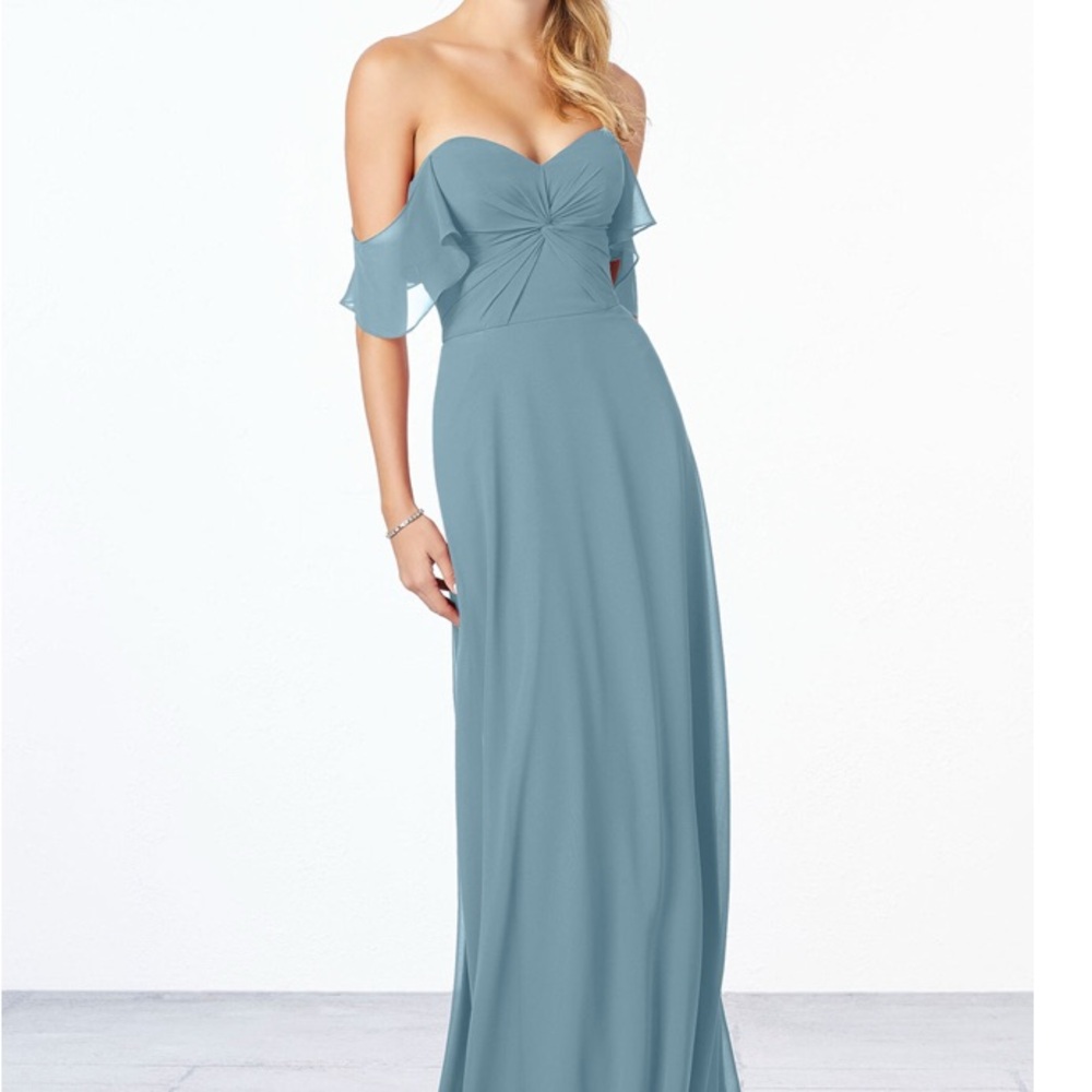 Elegant Off-Shoulder Blue Dress